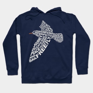 Bird (Dove) Text Art Hoodie